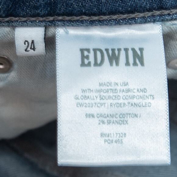 Edwin Tangled High Rise Ryder Bootcut Jeans Size 24 - Picture 9 of 12